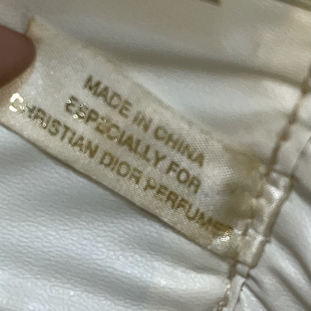 Vintage Christian DIOR Perfume Straw Weave Canvas Trim Dune Zip Tabs - Picture 11 of 14